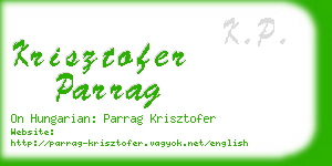 krisztofer parrag business card